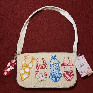 NWT Swimsuits Bathing Suits Bikinis Summer Beaded Embellished Bag Made in India